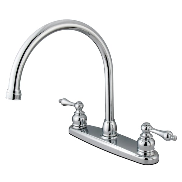 Victorian 8" Centerset Kitchen Faucet, Chrome